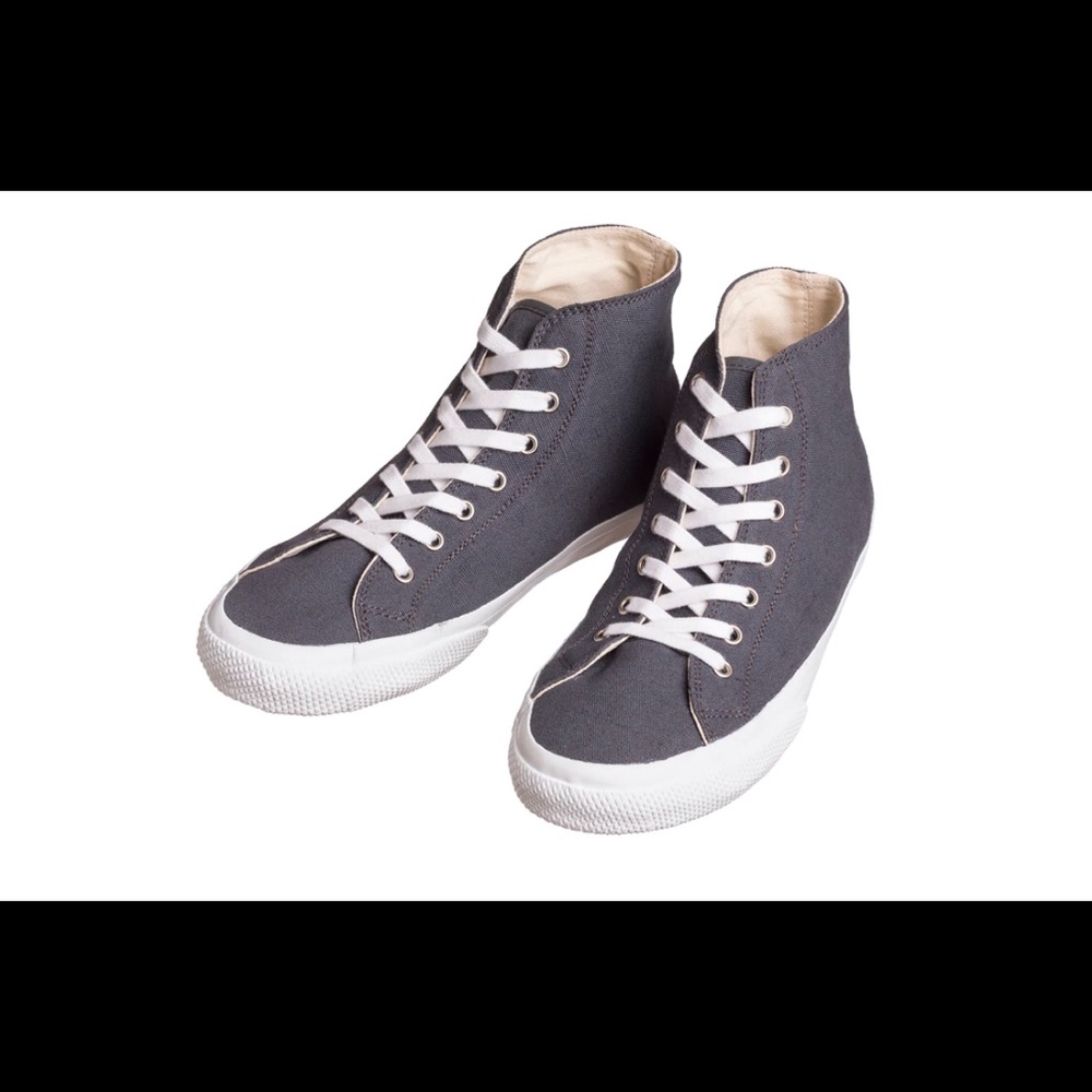 Bohempia grey high top sneakers, unisex.